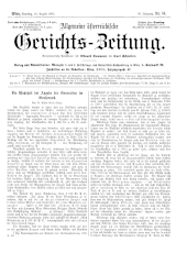 Allgemeine Österreichische Gerichtszeitung