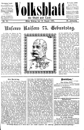 Volksblatt für Stadt und Land