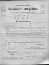 Oesterreichische Buchhändler-Correspondenz