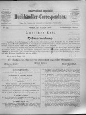 Oesterreichische Buchhändler-Correspondenz