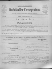 Oesterreichische Buchhändler-Correspondenz