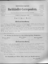 Oesterreichische Buchhändler-Correspondenz