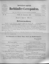 Oesterreichische Buchhändler-Correspondenz