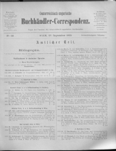 Oesterreichische Buchhändler-Correspondenz