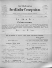 Oesterreichische Buchhändler-Correspondenz