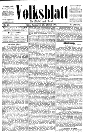 Volksblatt für Stadt und Land