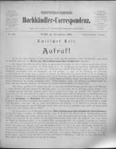 Oesterreichische Buchhändler-Correspondenz