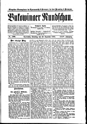Bukowinaer Rundschau