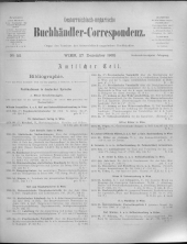 Oesterreichische Buchhändler-Correspondenz