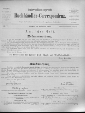 Oesterreichische Buchhändler-Correspondenz