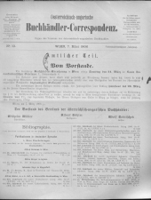 Oesterreichische Buchhändler-Correspondenz