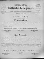 Oesterreichische Buchhändler-Correspondenz