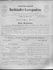 Oesterreichische Buchhändler-Correspondenz