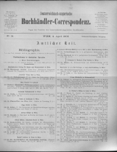 Oesterreichische Buchhändler-Correspondenz