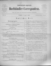 Oesterreichische Buchhändler-Correspondenz