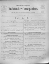 Oesterreichische Buchhändler-Correspondenz