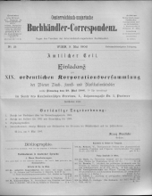 Oesterreichische Buchhändler-Correspondenz