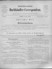 Oesterreichische Buchhändler-Correspondenz