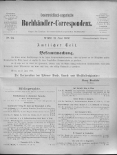 Oesterreichische Buchhändler-Correspondenz