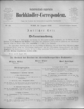 Oesterreichische Buchhändler-Correspondenz