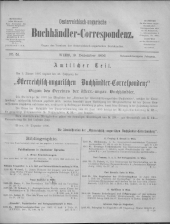 Oesterreichische Buchhändler-Correspondenz