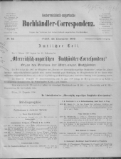 Oesterreichische Buchhändler-Correspondenz