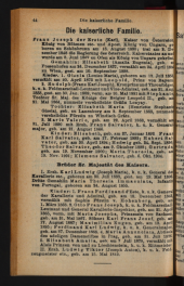 Übersicht: Genealogie des Kaiserhauses