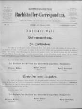 Oesterreichische Buchhändler-Correspondenz