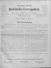 Oesterreichische Buchhändler-Correspondenz