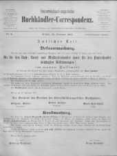 Oesterreichische Buchhändler-Correspondenz