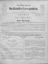 Oesterreichische Buchhändler-Correspondenz