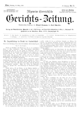 Allgemeine Österreichische Gerichtszeitung