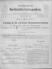 Oesterreichische Buchhändler-Correspondenz