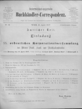 Oesterreichische Buchhändler-Correspondenz