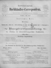 Oesterreichische Buchhändler-Correspondenz