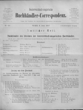 Oesterreichische Buchhändler-Correspondenz