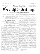 Allgemeine Österreichische Gerichtszeitung