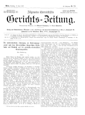 Allgemeine Österreichische Gerichtszeitung