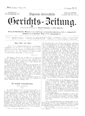 Allgemeine Österreichische Gerichtszeitung