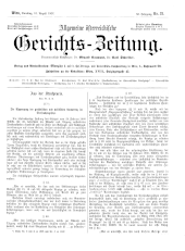 Allgemeine Österreichische Gerichtszeitung