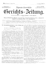 Allgemeine Österreichische Gerichtszeitung