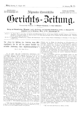 Allgemeine Österreichische Gerichtszeitung