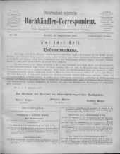 Oesterreichische Buchhändler-Correspondenz