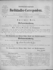 Oesterreichische Buchhändler-Correspondenz