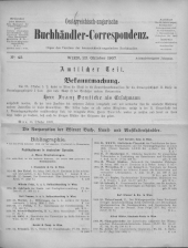 Oesterreichische Buchhändler-Correspondenz