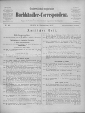 Oesterreichische Buchhändler-Correspondenz