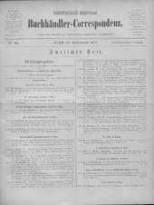 Oesterreichische Buchhändler-Correspondenz