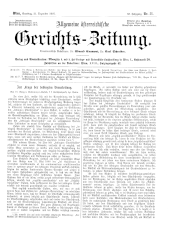 Allgemeine Österreichische Gerichtszeitung