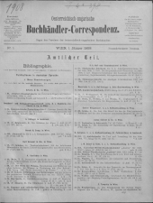 Oesterreichische Buchhändler-Correspondenz