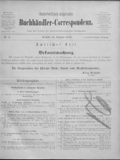 Oesterreichische Buchhändler-Correspondenz
